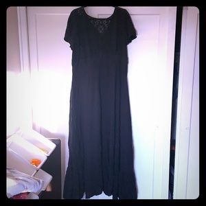 Black long summer dress